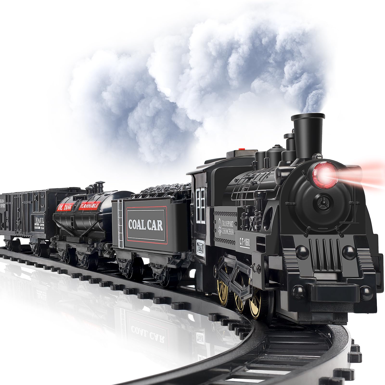 OCHIDO Train Set steam locomotive with realistic detail for immersive play