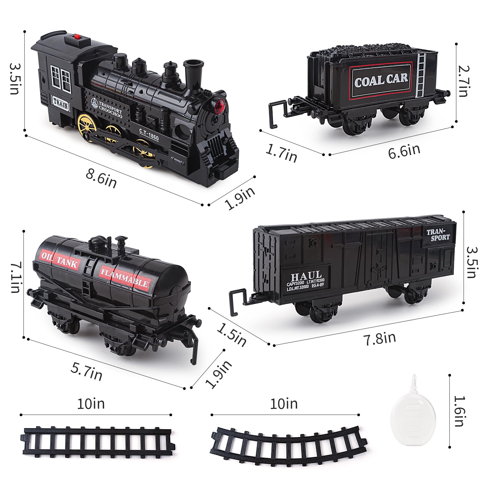 OCHIDO Train Set water bottle powers harmless chimney smoke