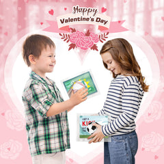 OCHIDO Valentine cards set with five sports designs for kids