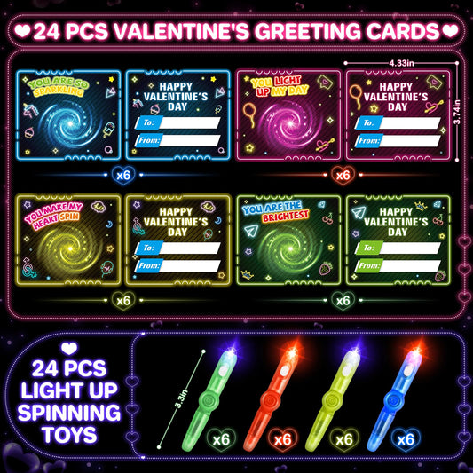OCHIDO Valentines spinner red color for colorful classroom gifts