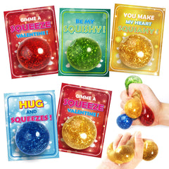 OCHIDO valentines cards with squeeze-ball kit for classroom exchanges