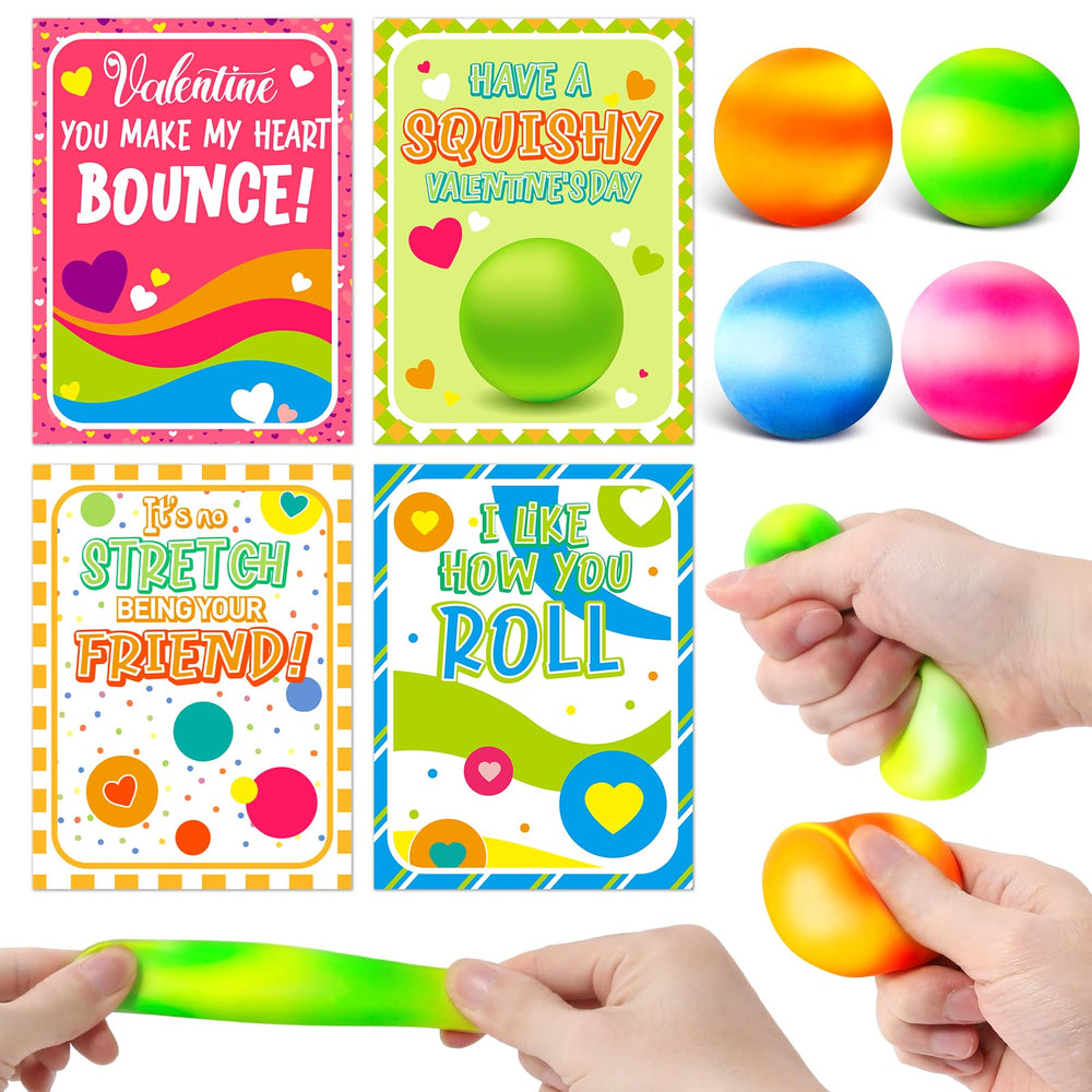 OCHIDO Valentines cards with squeeze balls for classroom gift exchange.