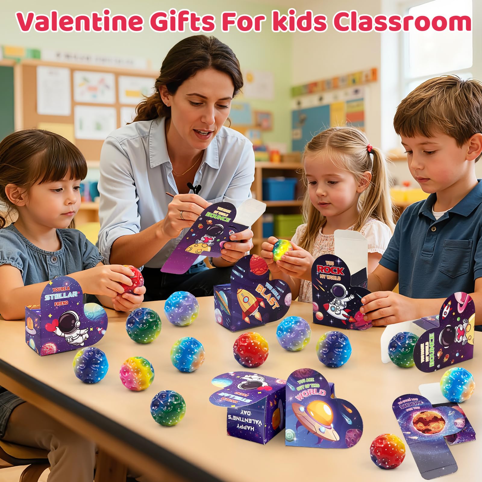 OCHIDO Valentines moon-textured ball improves grip during play.