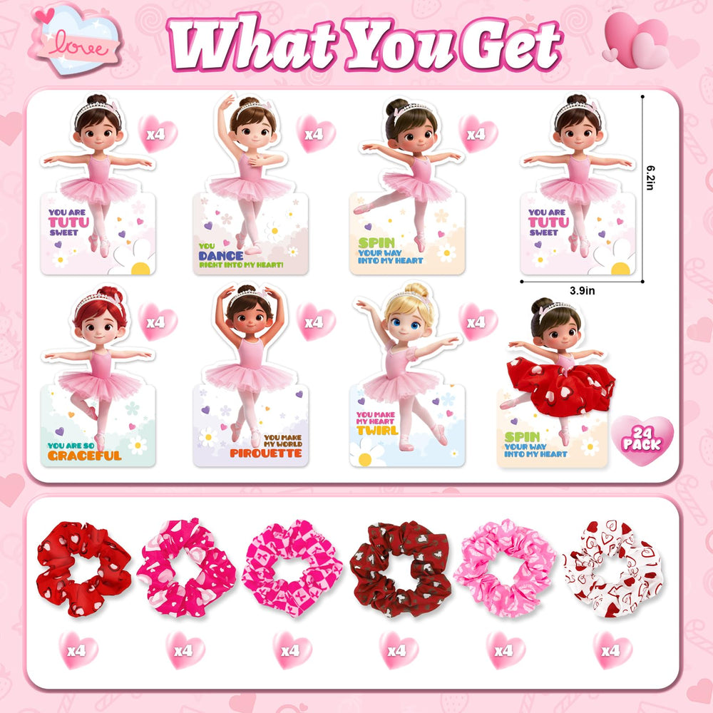 OCHIDO valentines scrunchies in six styles, perfect for matching outfits