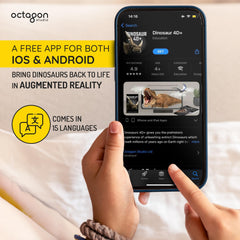 Pteranodon flies in AR with Octagon Studio 4D+ flashcards for exploration