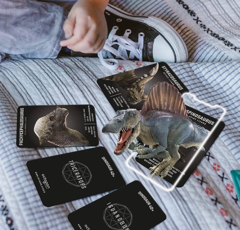 VR mode experience with Octagon Studio Dinosaur 4D+ flashcards