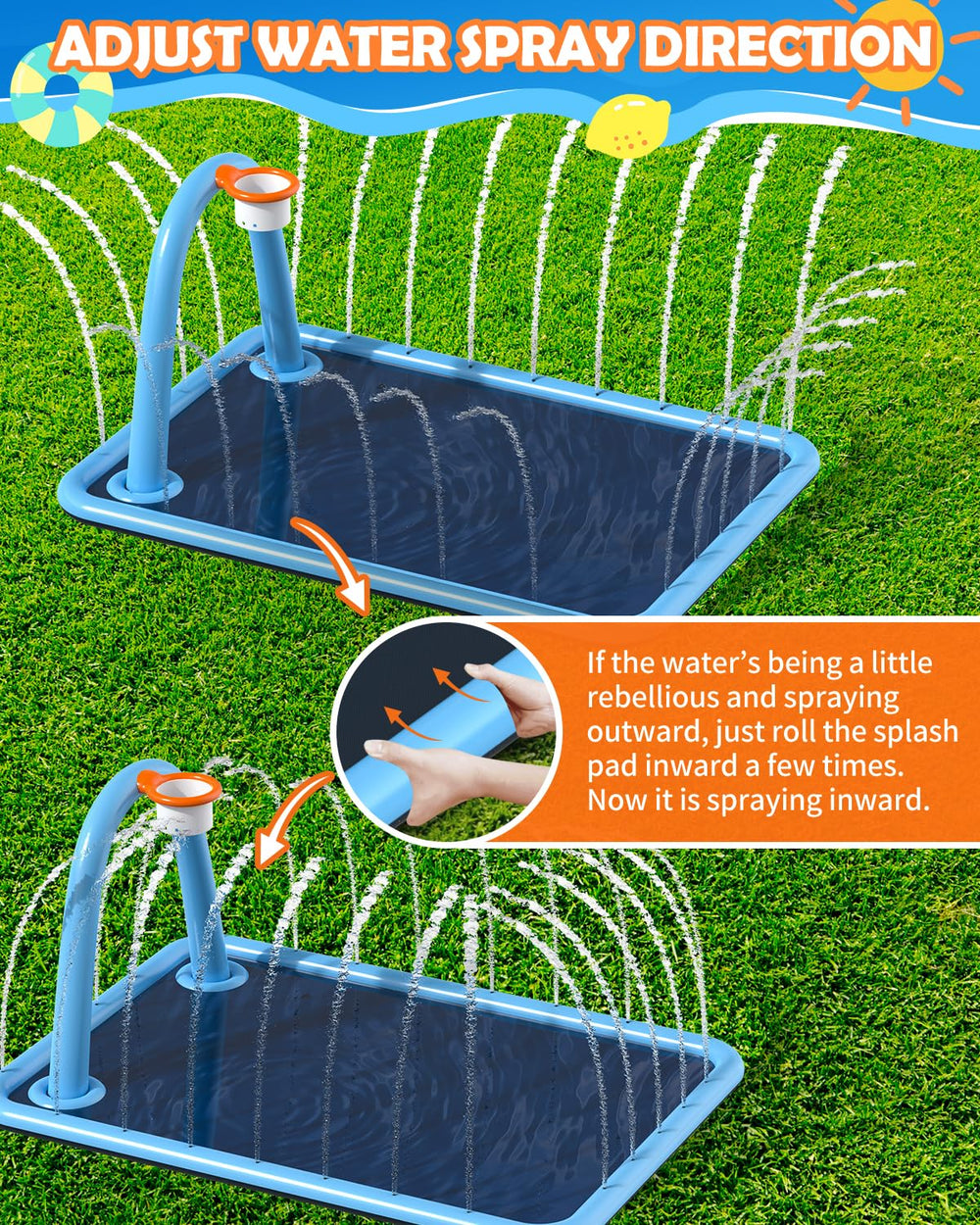 Octaplay splash pad durable mat supports kids and dogs