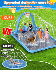 Octaplay splash pad three-in-one play center with spray games for indoor or outdoor fun