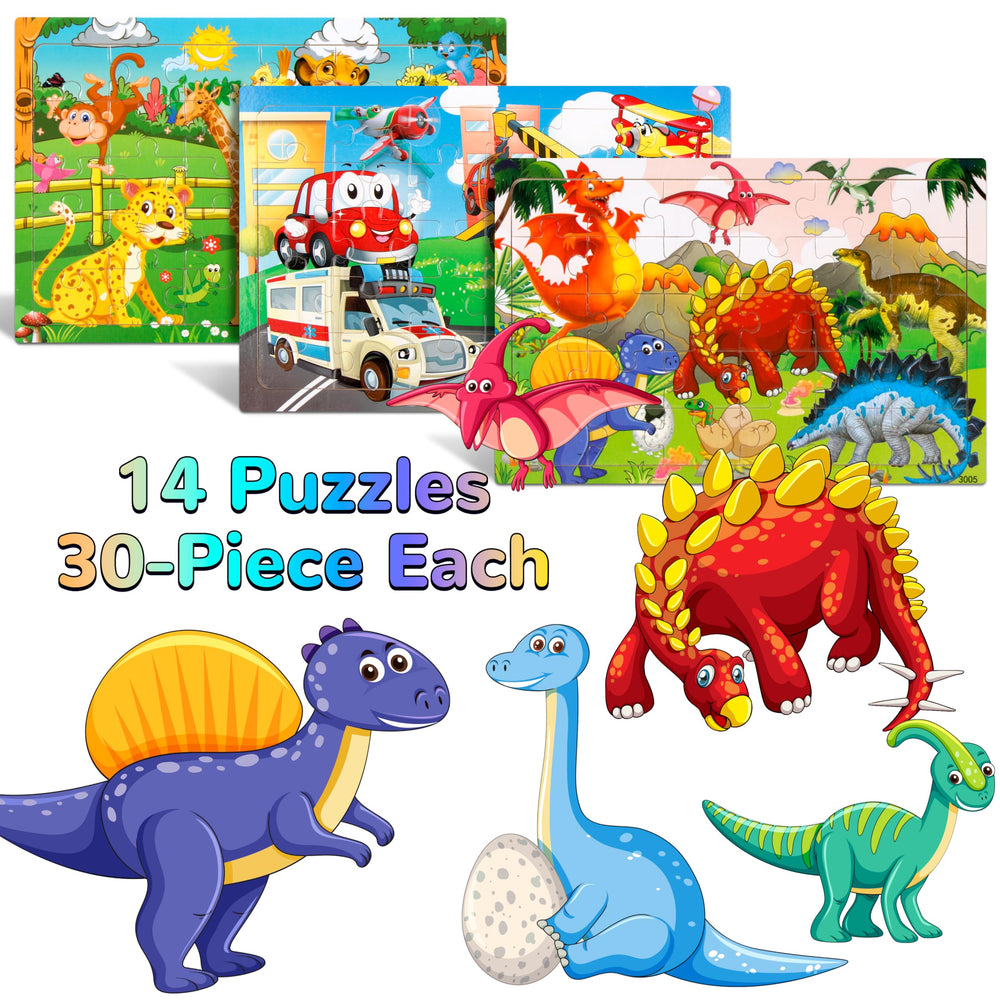 OCTERIC bus puzzle image highlighting vivid pieces that support problem solving during play.
