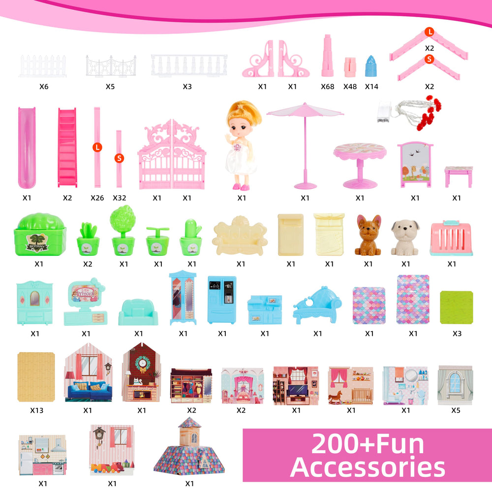 OCTERIC doll house with two dolls supports cooperative play and parent-child bonding