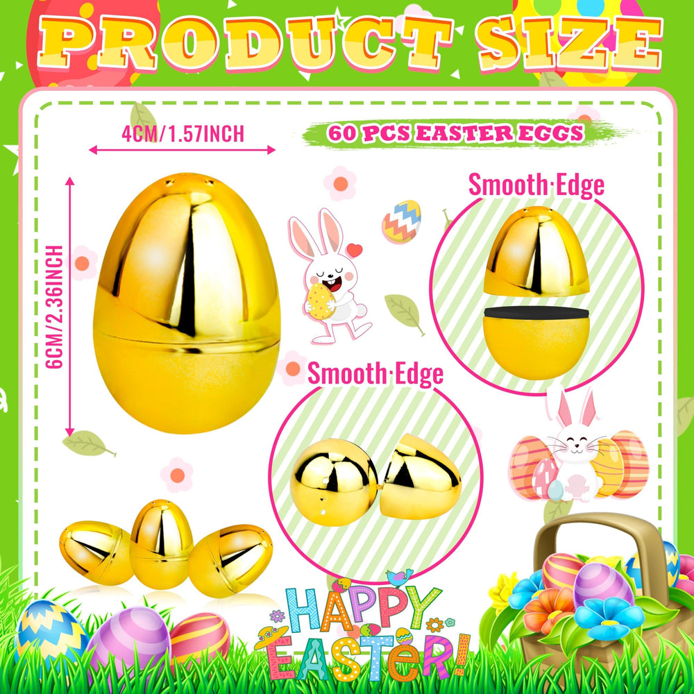 OCTERIC fillable golden egg 2.3-inch height invites easy filling
