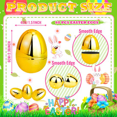 OCTERIC fillable golden egg 2.3-inch height invites easy filling
