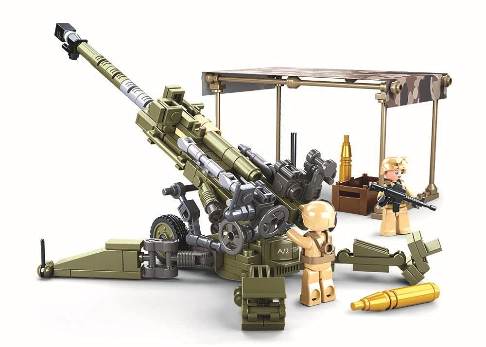 Octopbrik Flak Anti-Tank Gun box with durable bricks for imaginative play.