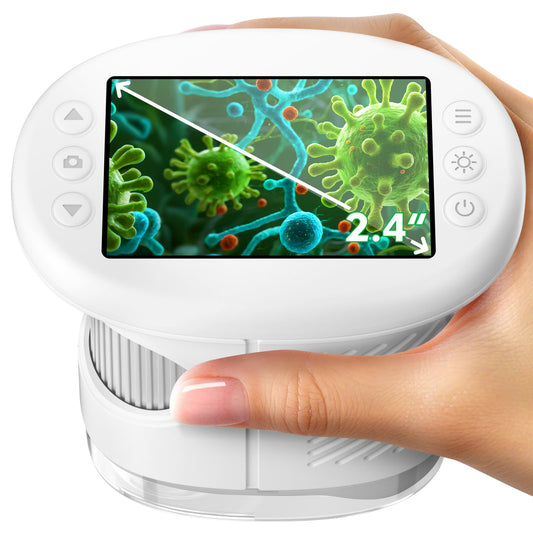 Odatay 1000x handheld microscope with 4K display, perfect for curious kids exploring details.