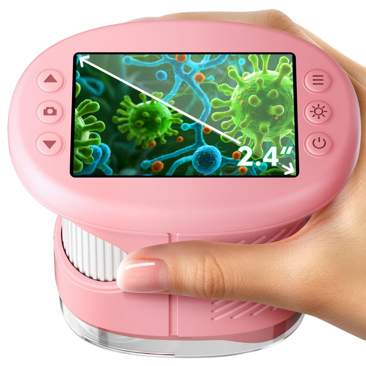 Odatay 1000X handheld microscope in a compact design for travel-friendly exploration.