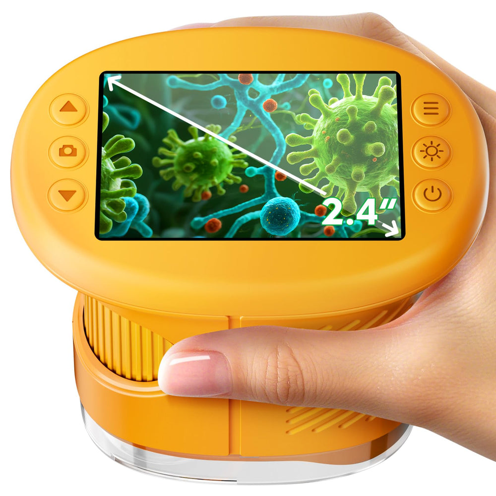 Odatay 1000X handheld microscope for kids reveals tiny details for home exploration.