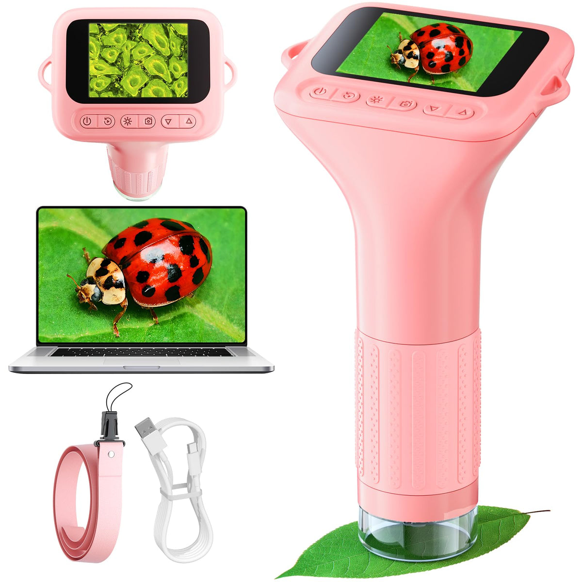 Odatay kids microscope portable handheld design for on the go learning.