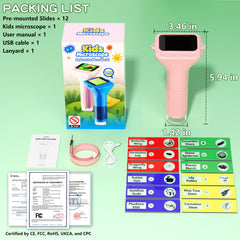 Odatay kids microscope rechargeable battery keeps exploration going anywhere.