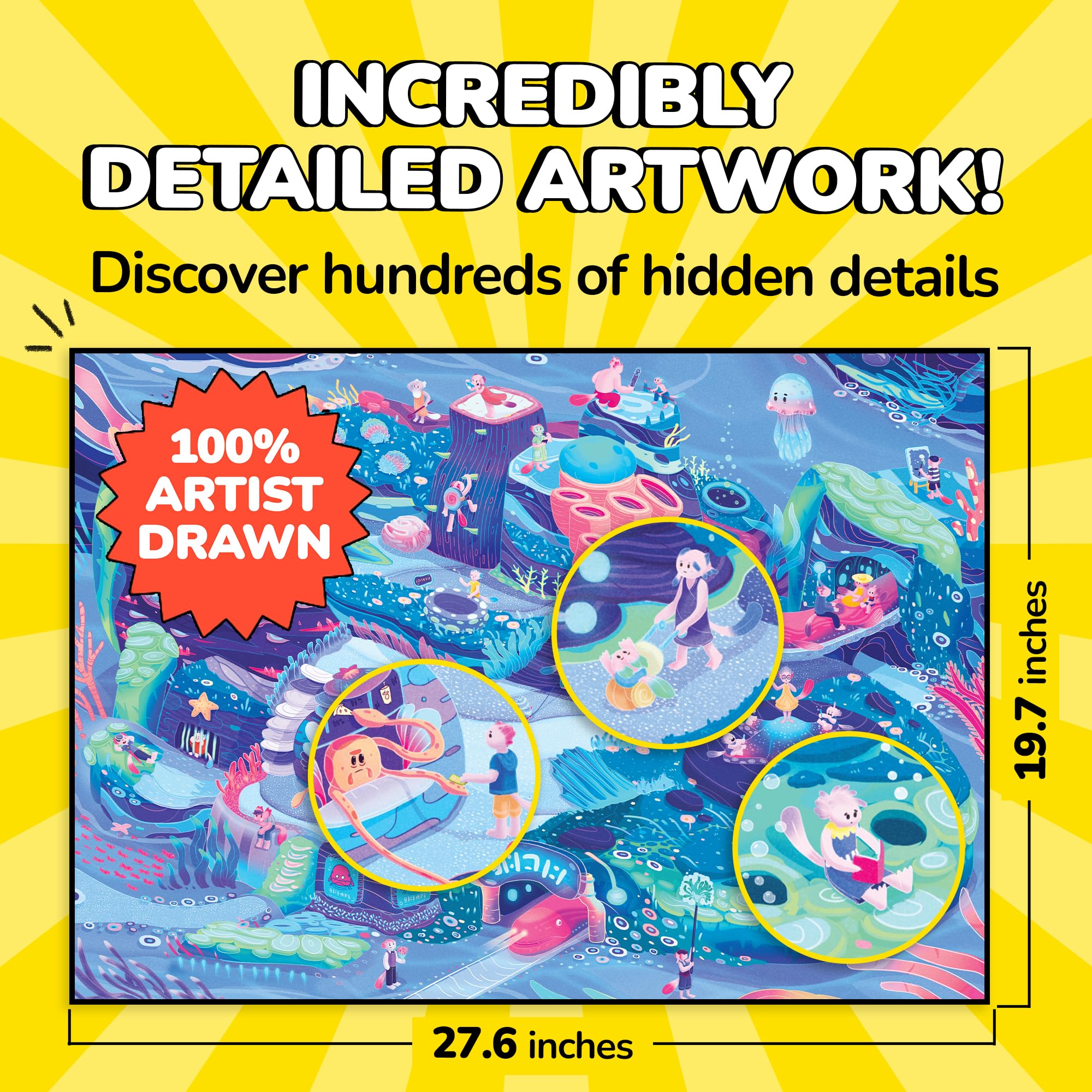 Odd Pieces Beyond The Kelp frameable artwork fits standard frames.