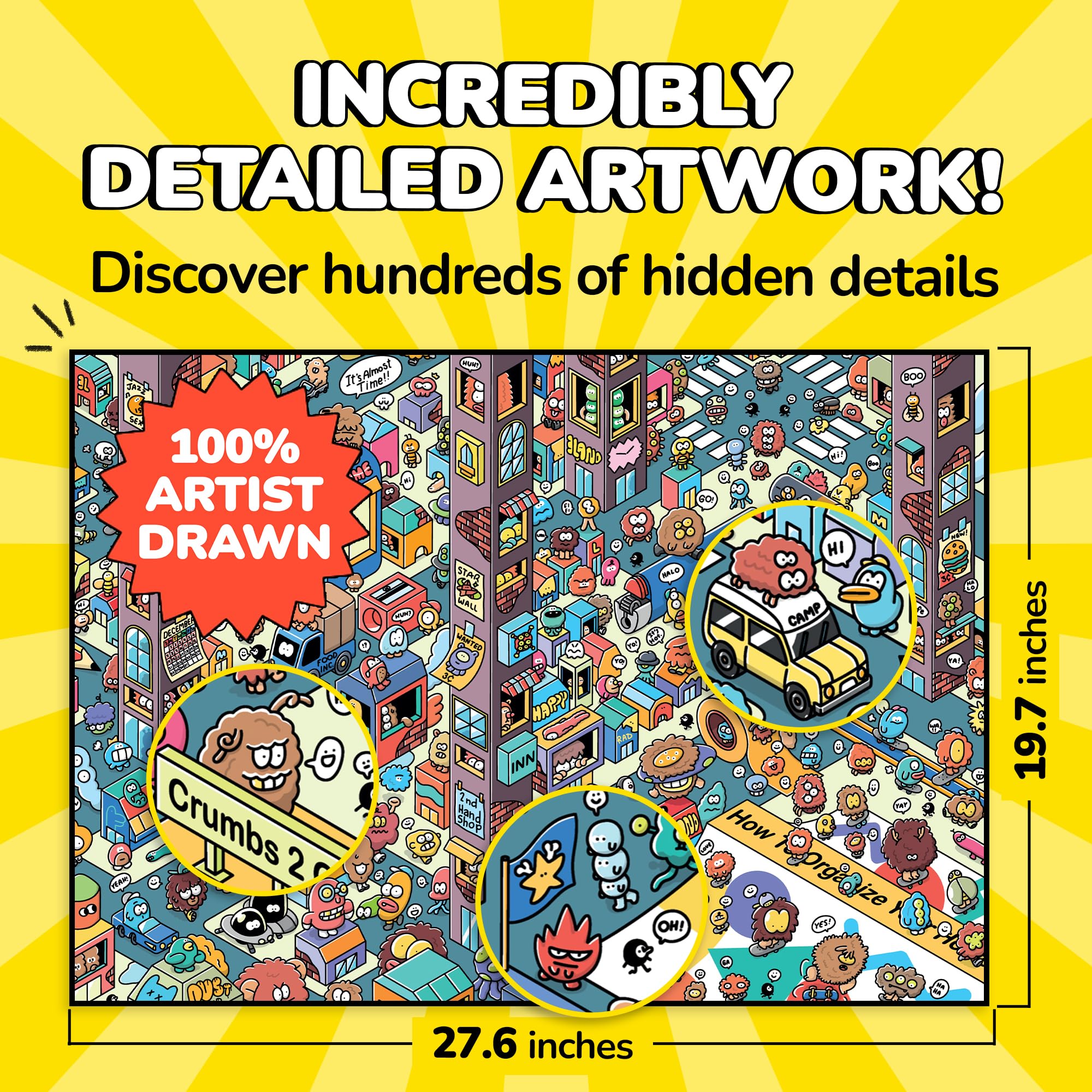 Chaotic Cartoon City from Odd Pieces invites lively, social puzzle sessions.