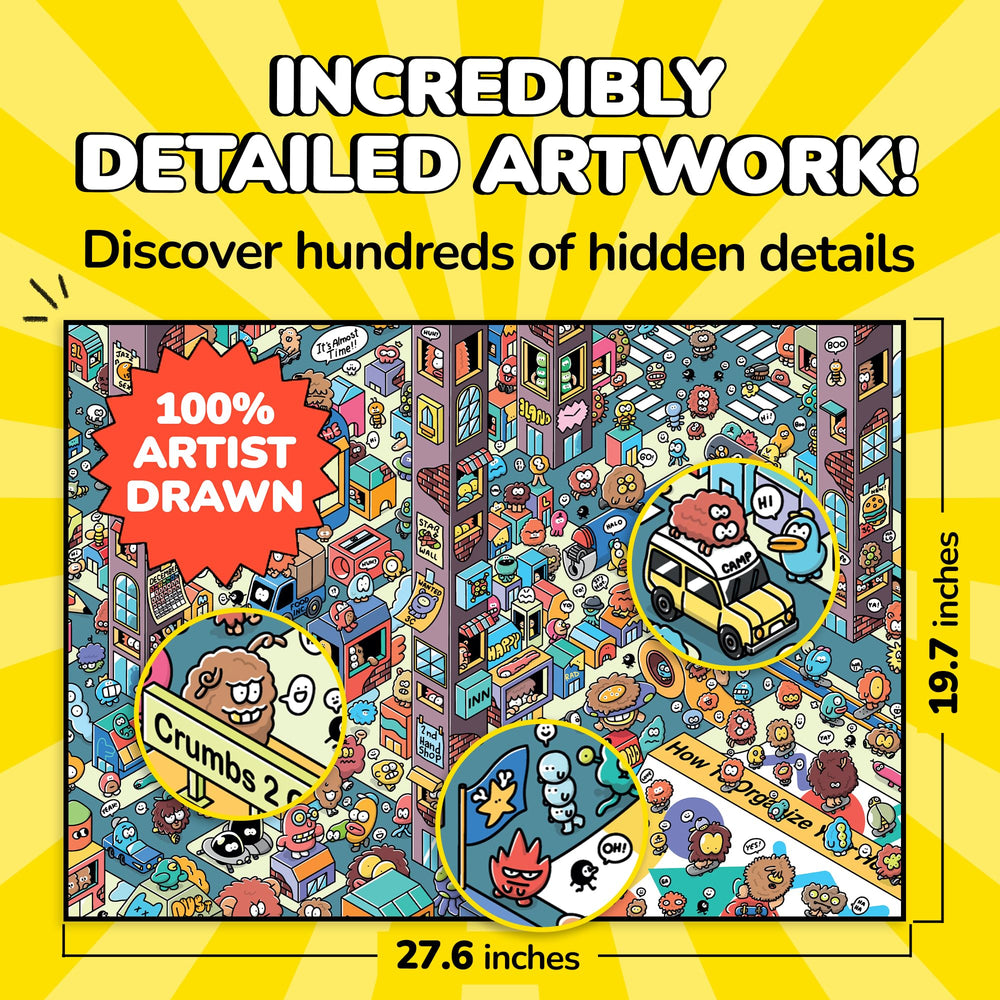 Chaotic Cartoon City from Odd Pieces invites lively, social puzzle sessions.