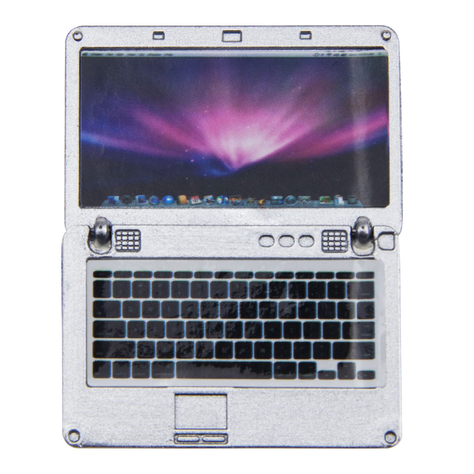 ODDIER dollhouse laptop closed stores neatly on a desk when not in use.