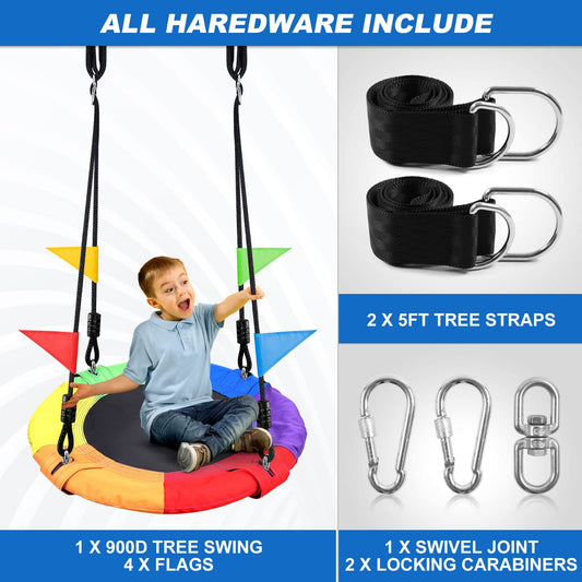 Odoland 360-degree rotation connector enabling knot-free hanging for flexible setup.