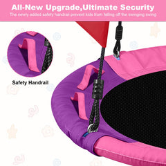 Odoland saucer swing featuring 900D Oxford fabric for weather resistance.