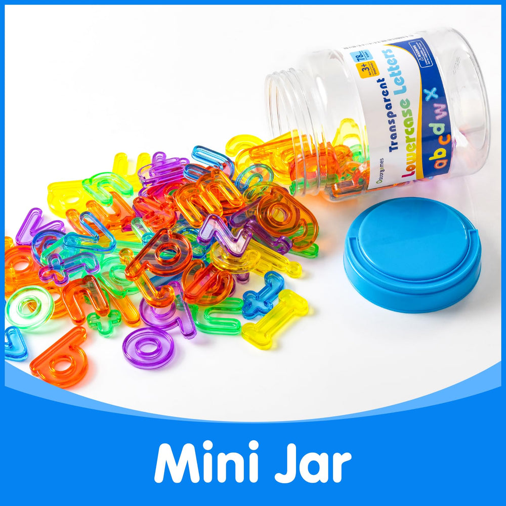 Odoorgames light-table accessory showing vibrant colors and tactile letter learning.