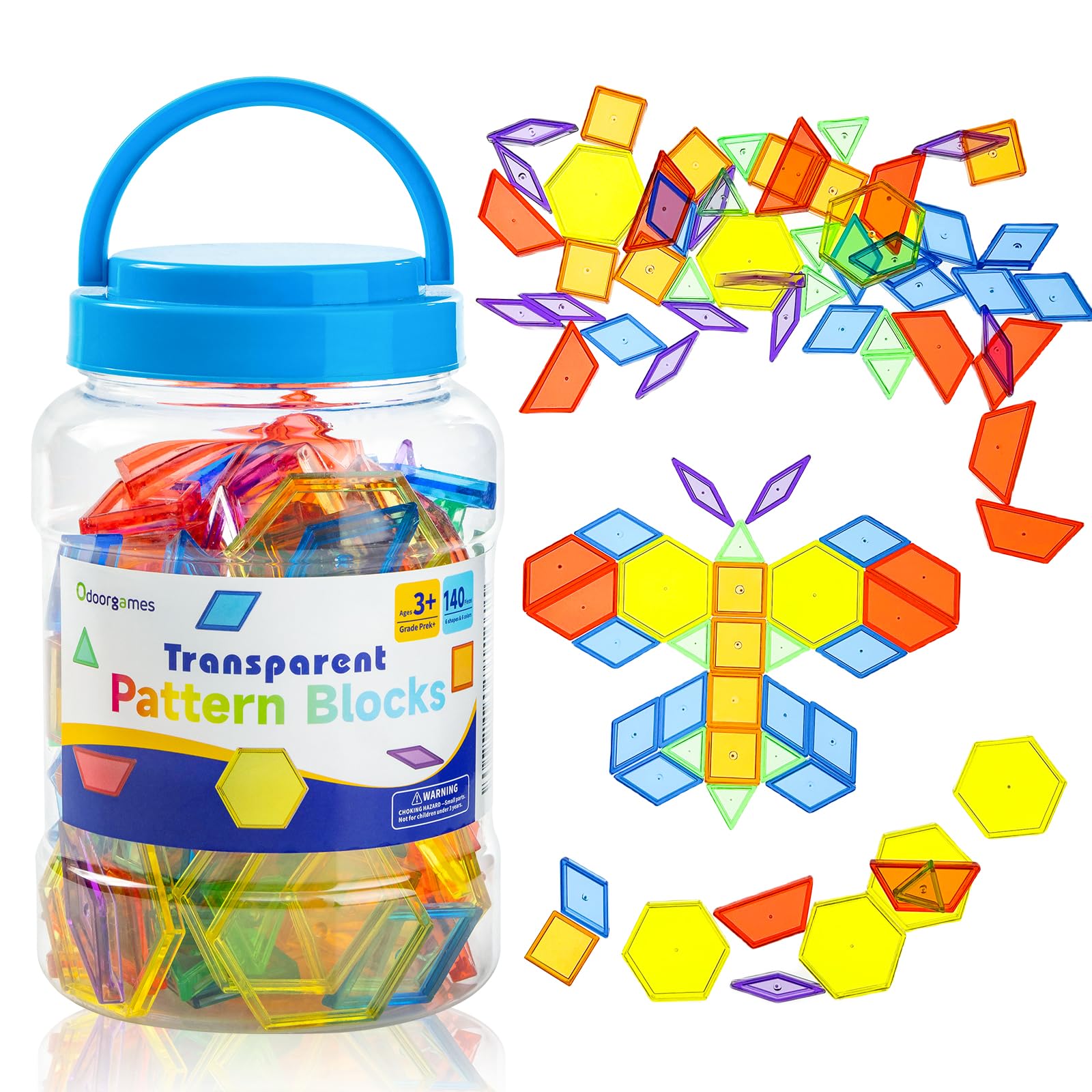 Odoorgames light-table display blocks illustrate color blending on translucent surfaces.