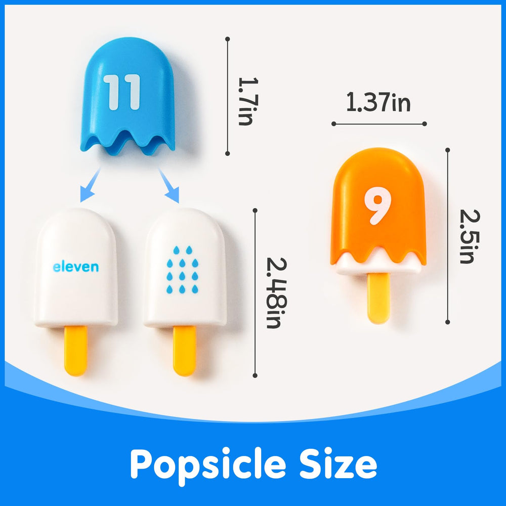 Odoorgames Numbers 1-20 Popsicles colorful sticks supporting fine motor skills during play.