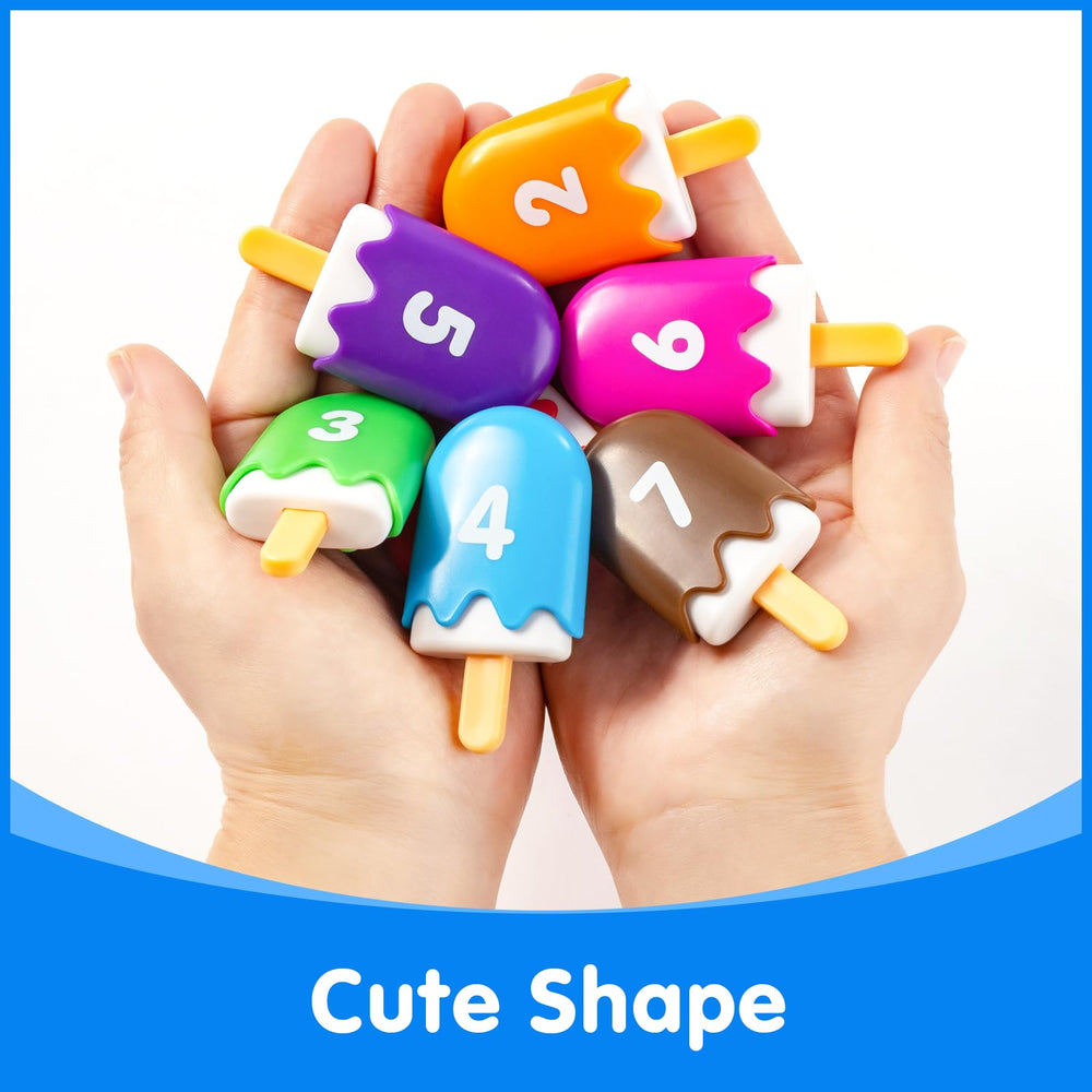 Odoorgames Numbers 1-20 Popsicles durable, non-toxic materials ensure safe toddler learning.