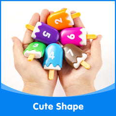 Odoorgames Numbers 1-20 Popsicles durable, non-toxic materials ensure safe toddler learning.