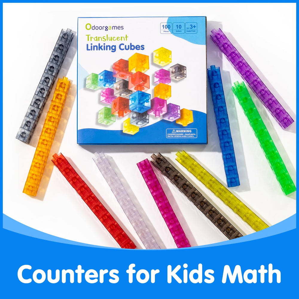 Odoorgames translucent linking cubes enhance fine motor play with translucent blocks