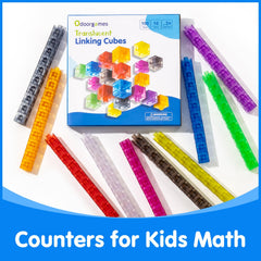 Odoorgames translucent linking cubes enhance fine motor play with translucent blocks
