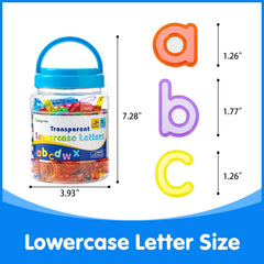 Odoorgames translucent lowercase letters set 2 on a light table for word formation.