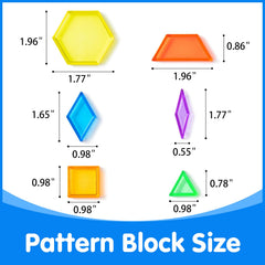 Odoorgames trapezoids pattern blocks support pattern creation and color identification.