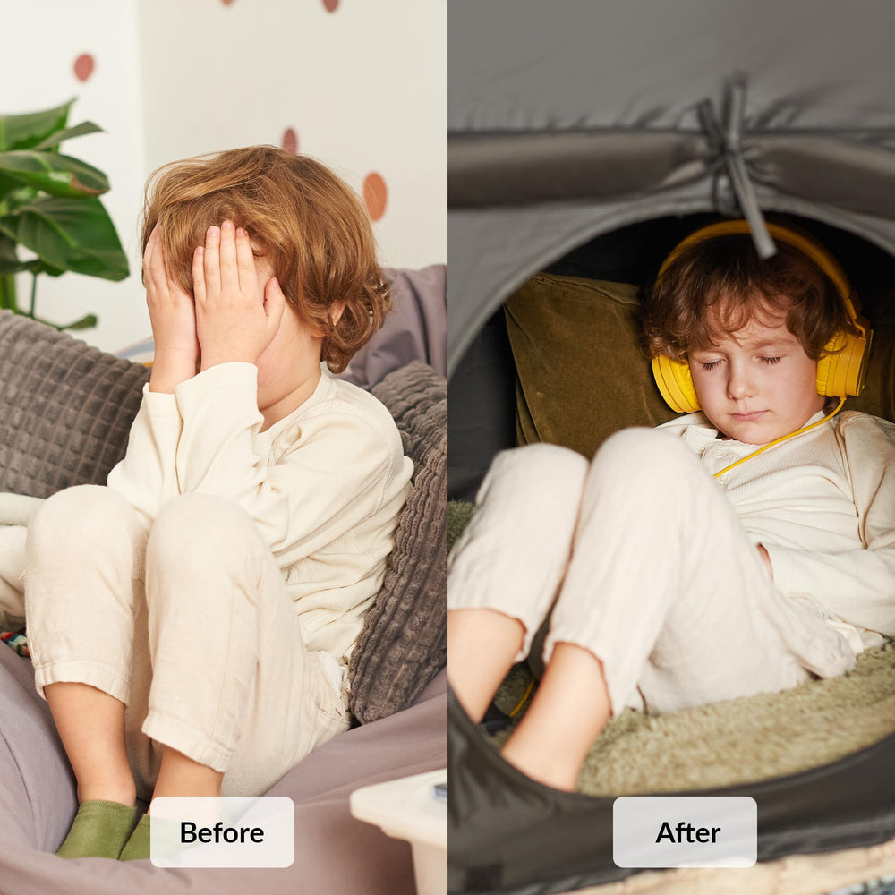 ODOXIA Sensory Tent features lighting options and safe visual play.