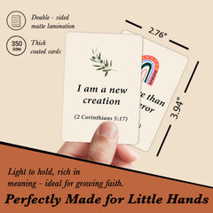 Odrano 62-scripture cards close-up highlighting vivid colors and durable construction.