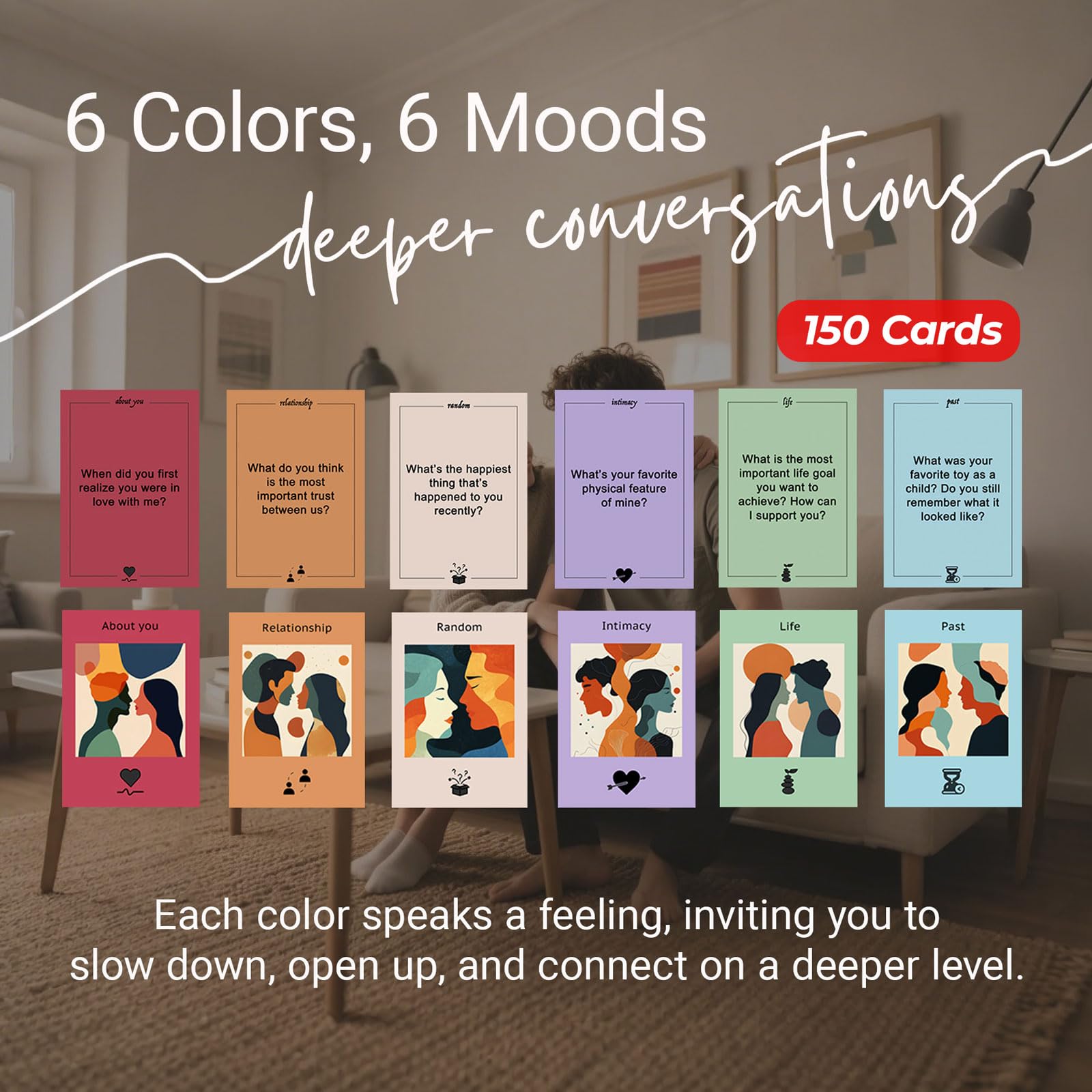 Odrano Deeper Connection cards with soft-touch matte laminate for durable daily use.