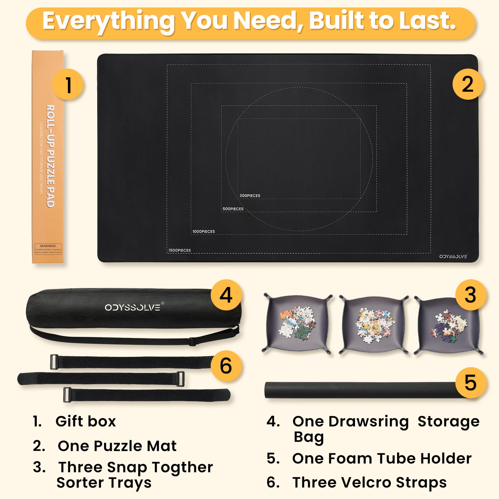 Odyssolve rolled design for easy storage and transport.