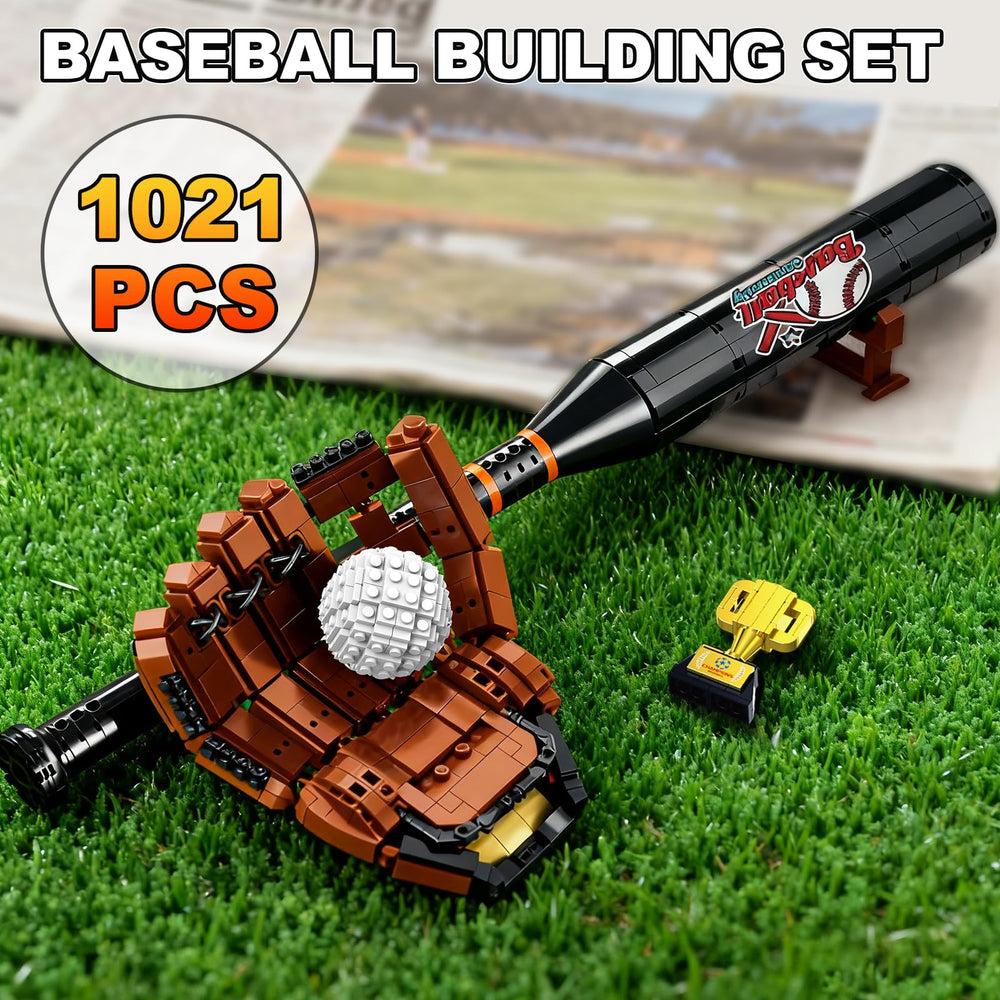 Oeasic Baseball Building Kit ball detail for authentic equipment realism on display.