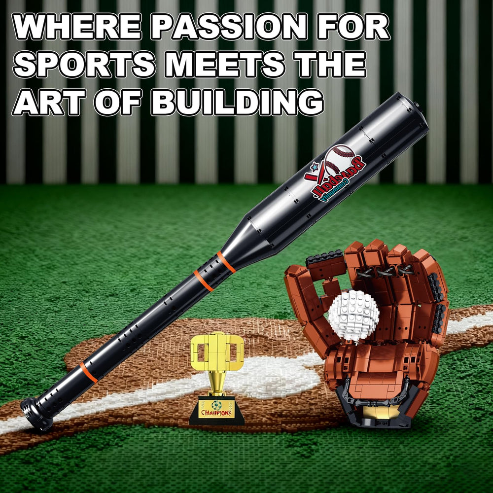 Oeasic Baseball Building Kit desk display ready to enhance any room.