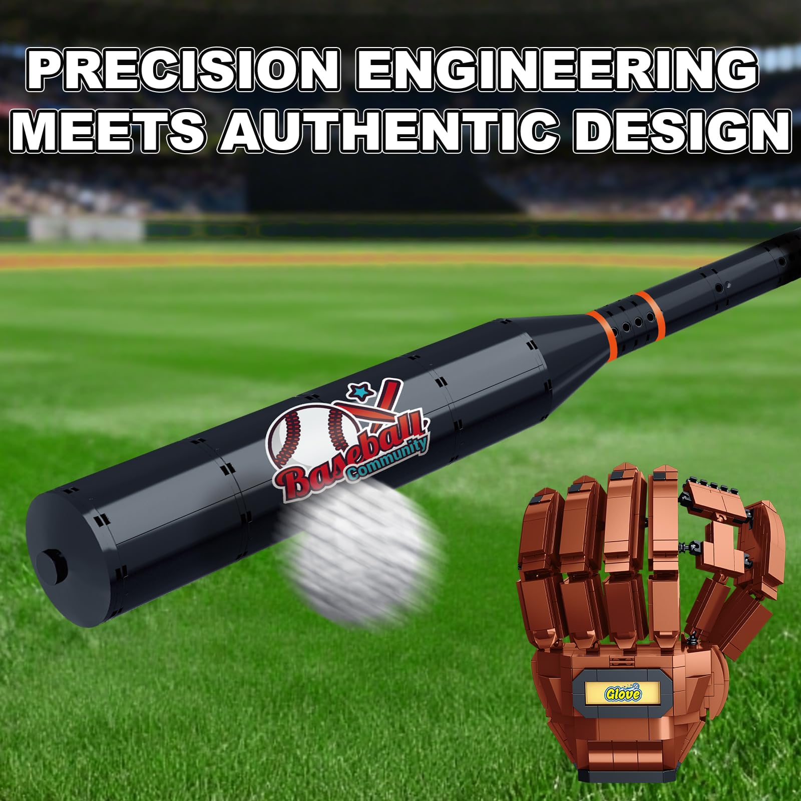 Oeasic Baseball Building Kit trophy highlight for a celebratory home office focal point.
