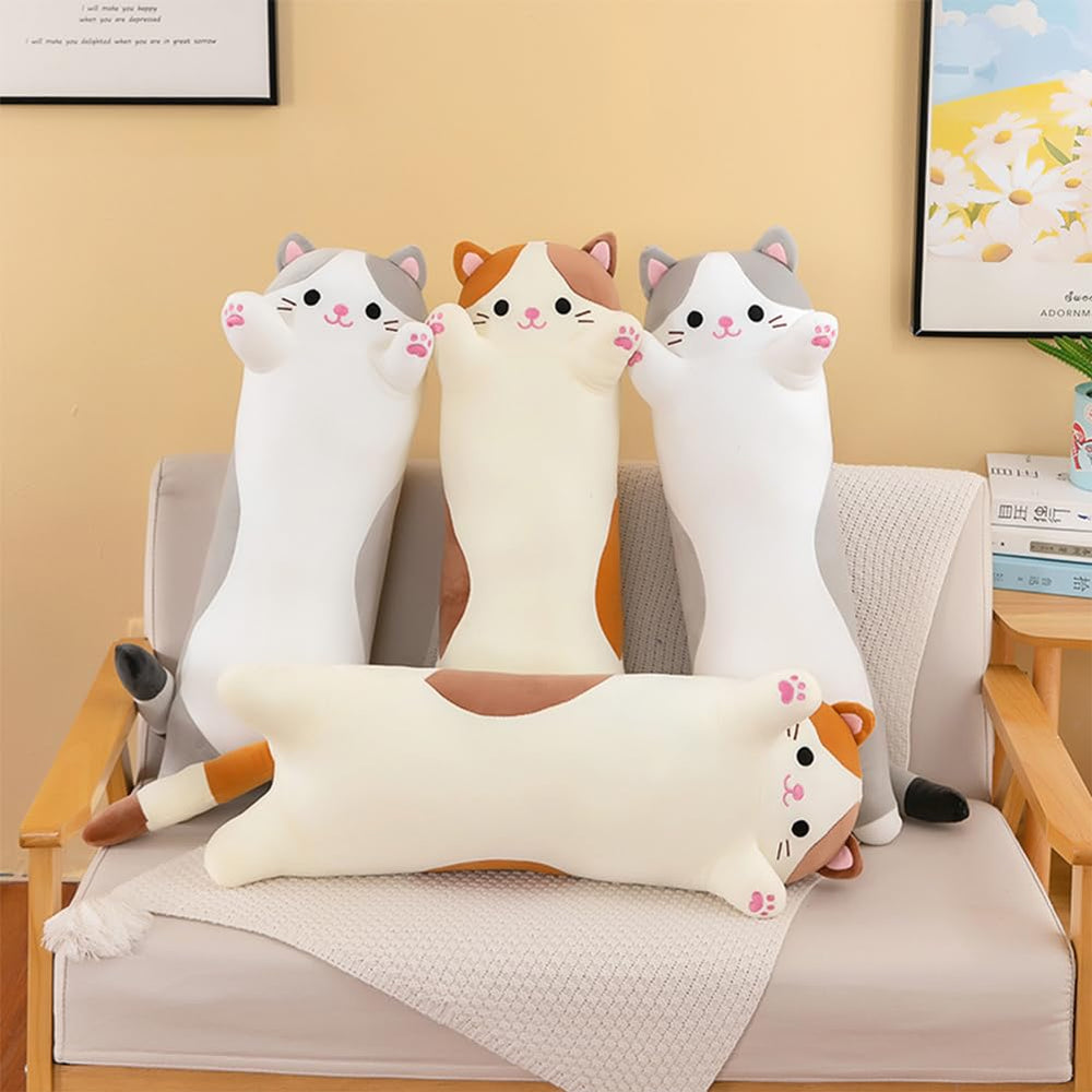 Oeonuas cat plush beige machine washable for easy cleaning