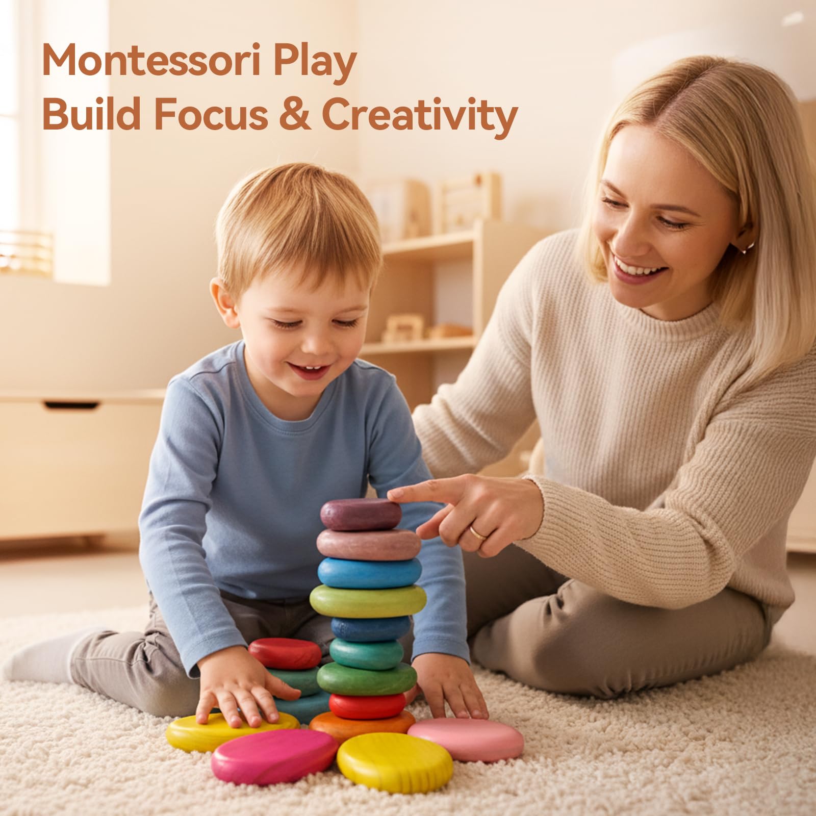 OESSUF stones color-sort activity to boost early STEM exploration.