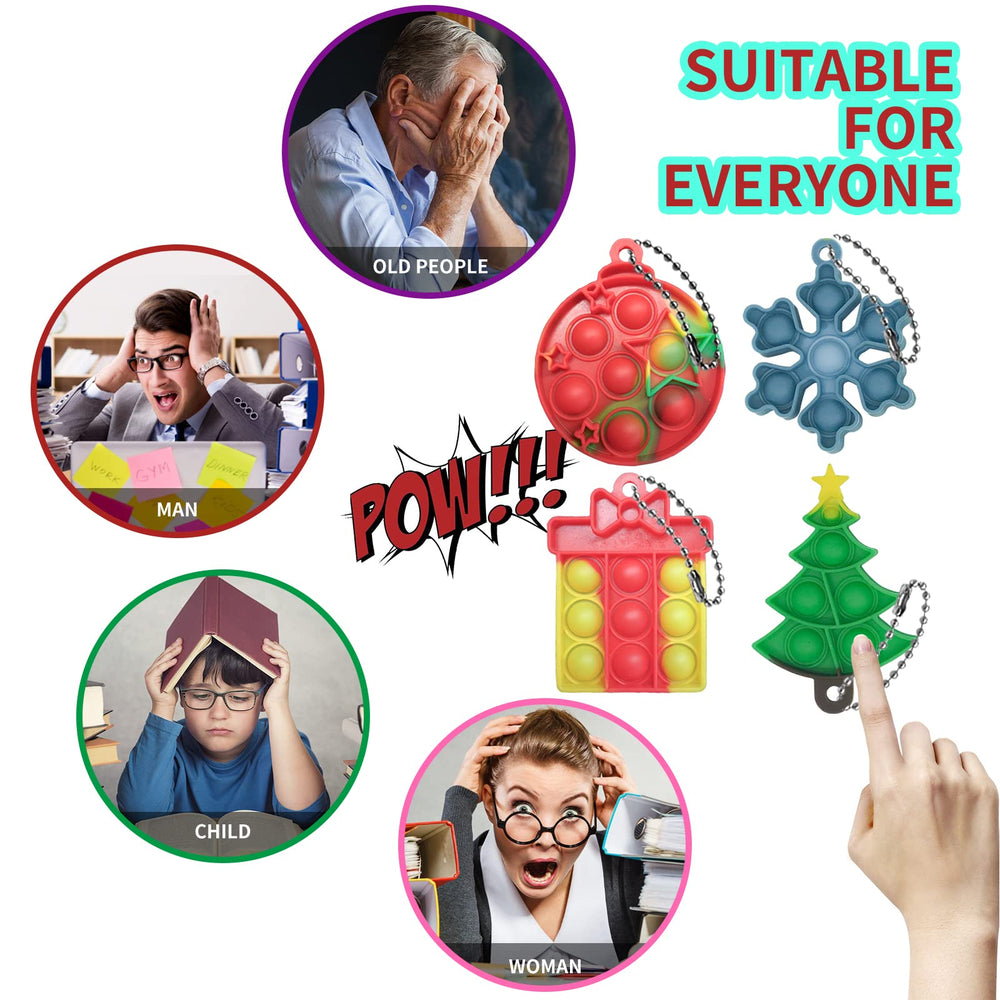 OFCTE stress-relief keychain pops create satisfying sensory feedback