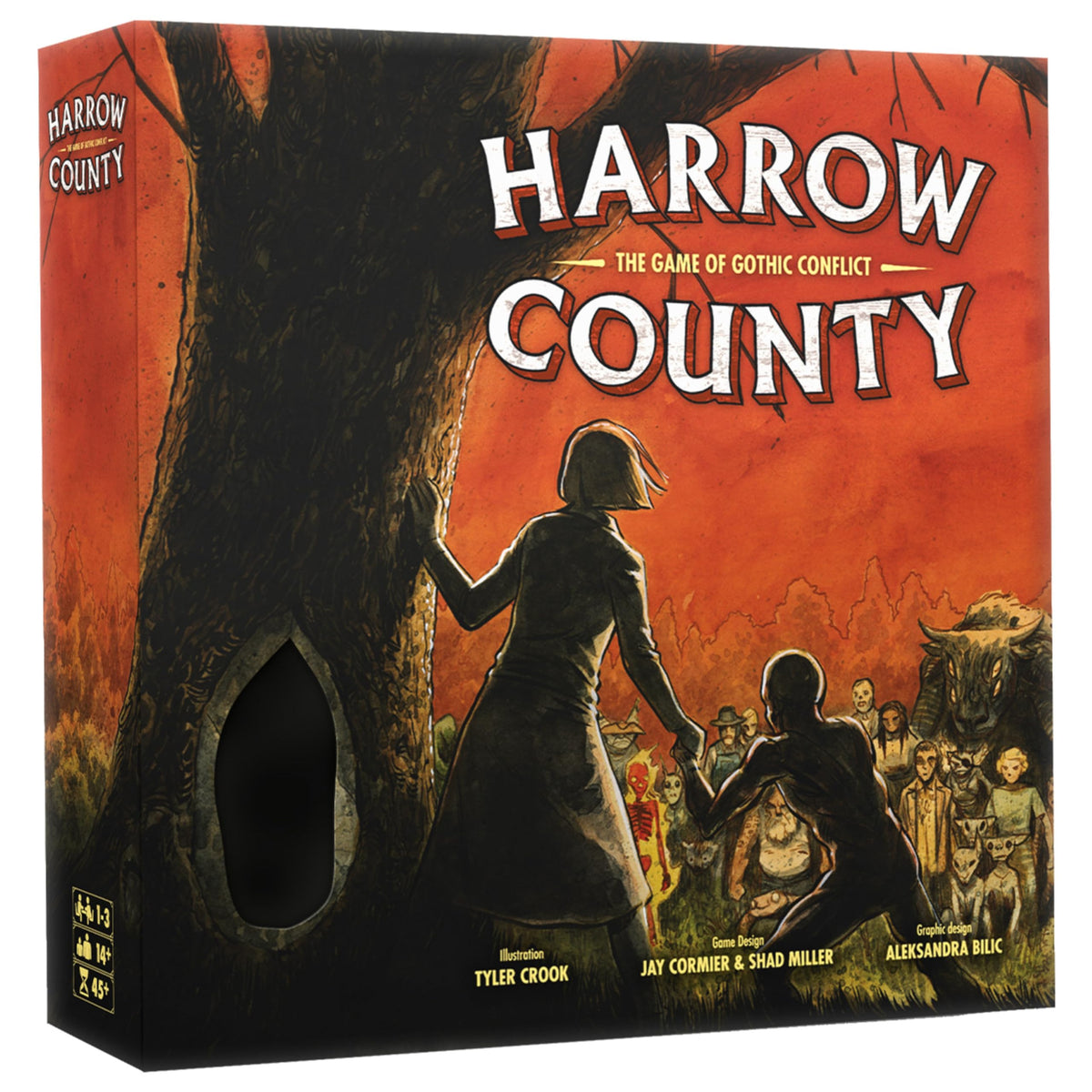 Off The Page Games Harrow County box art evokes gothic mood.