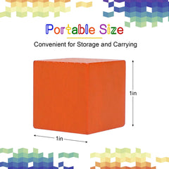 Offelec 1-inch wooden cubes fit small hands for confident building.