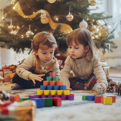 Offelec blocks shown with a storage container for organized play.